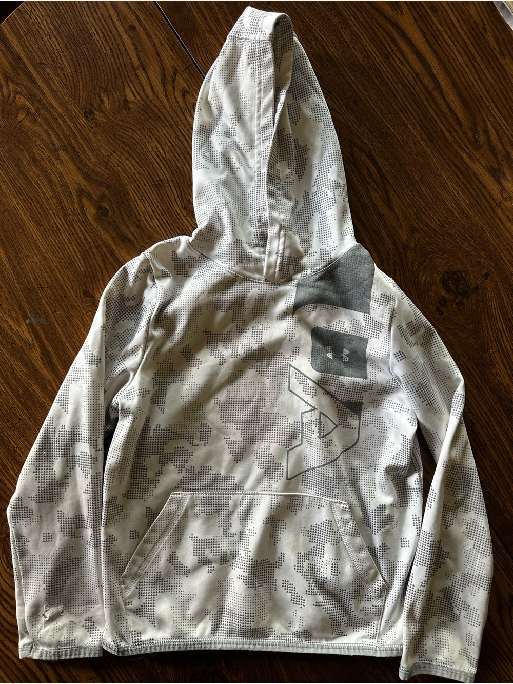 Under Armour Light Gray ColdGear Pullover Hoodie